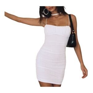 Polly Princess Women's Size 6 Small White White Eco Penney Mini Dress